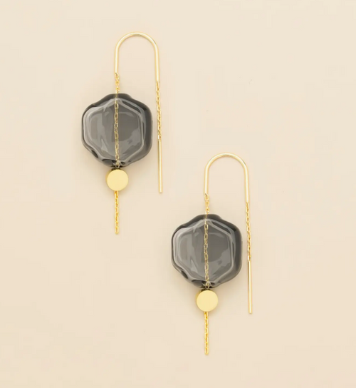 Scout's Smoke Glass Threader Earrings