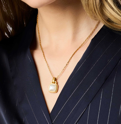 Sahara Solitaire Necklace - Crystal Clear