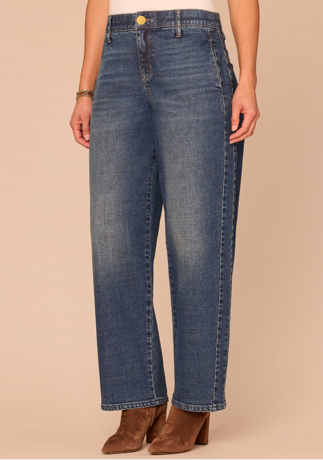 Barrel Leg w/ Side Pockets Jean