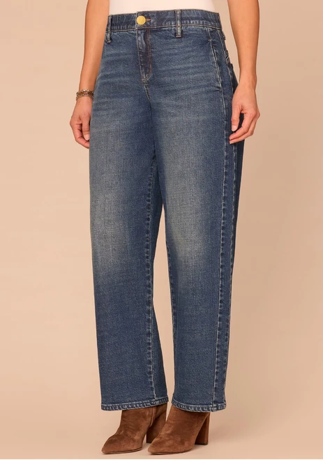 Blue Barrel Leg w/ Side Pockets Jean