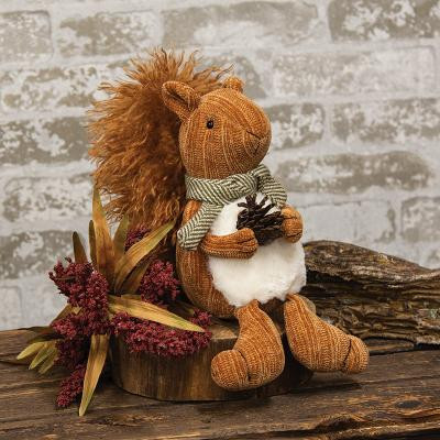 Sitting Squirrel w/ Pinecone