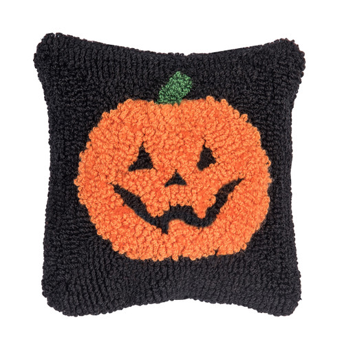 Mini Pumpkin Hooked Pillow