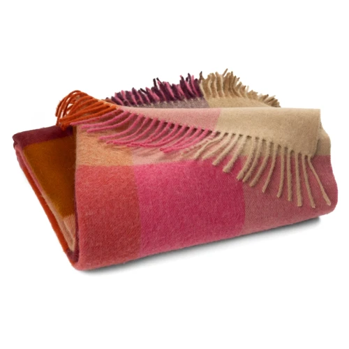 Southampton Home Throw - Merino Wool/Geometric Block Bold