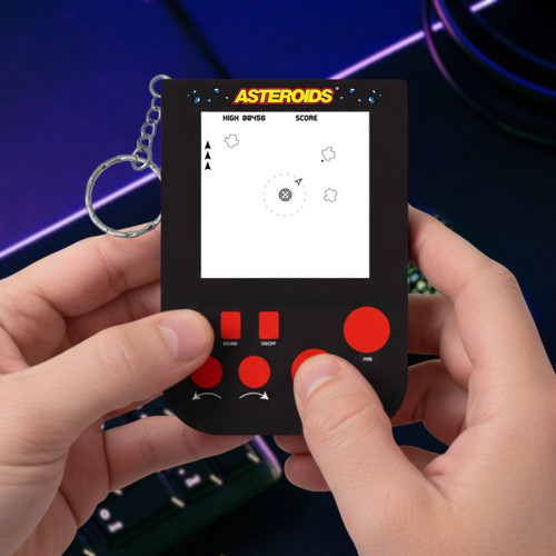 Asteroids Keyring Arcade