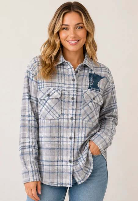Minnesota Plaid Knit Top