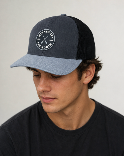Black and Grey Minnesota The North Rubber Patch Hat
