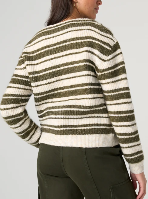Stripe Button Cardigan