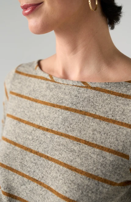Boat Neck Twist Detail T-Shirt