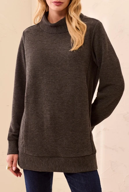 Tribal's Charcoal Hidden Pocket Tunic