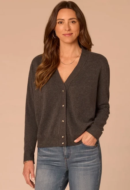 Mixed Media Silk-Back Cardigan