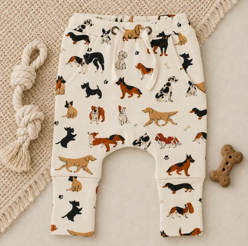 Organic Sweatshirt & Jogger Set - Puppy Love