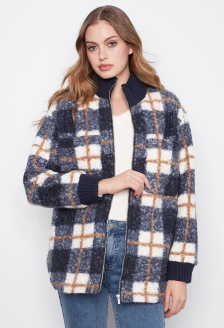 Zip Up Sherpa Shacket