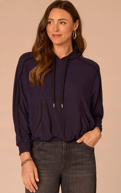 Tie Collar Kangaroo Pocket T-Shirt