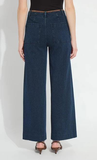Angelica Hi Waist Pintuck Denim