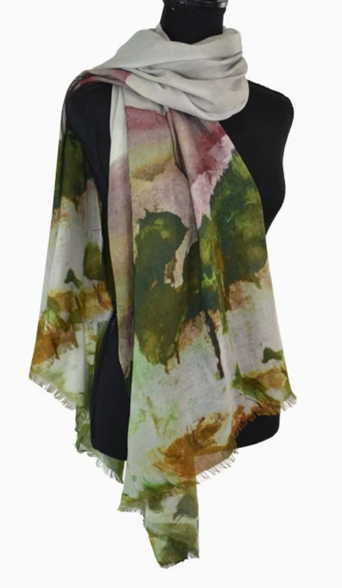 Abstract Serene Landscape January Scarf