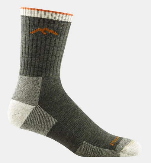 Olive Hiker Crew Midweight Cushion Hiking Sock