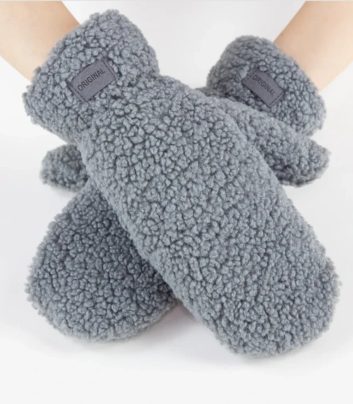 Fuzzy Faux Fur Mittens