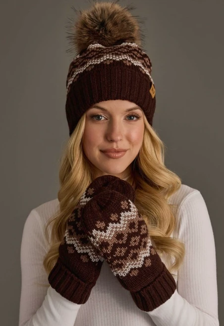 Nordic Mitten - Brown