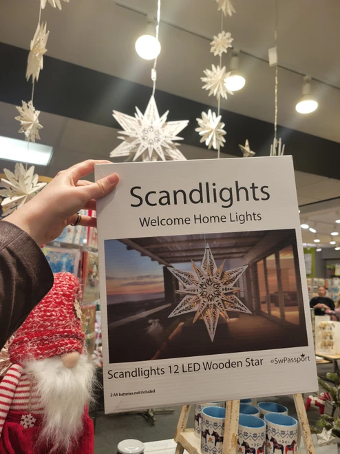 Siri Wooden Star - White