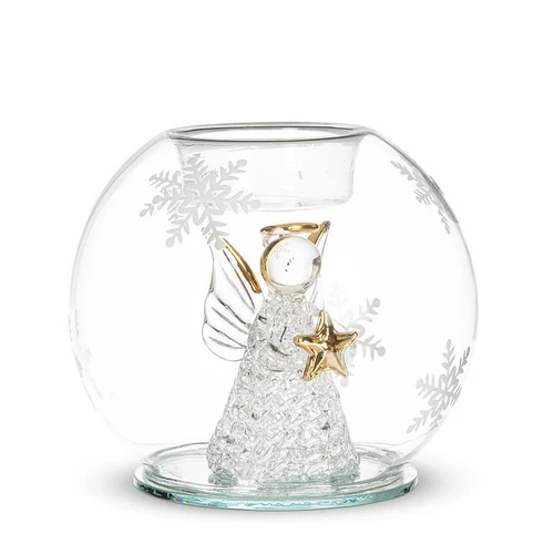 Spun Glass Angel in Sphere Votive