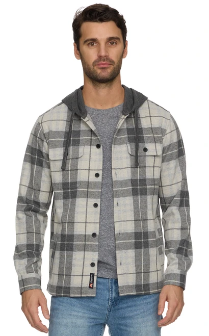 Ashford Hooded Plaid Top