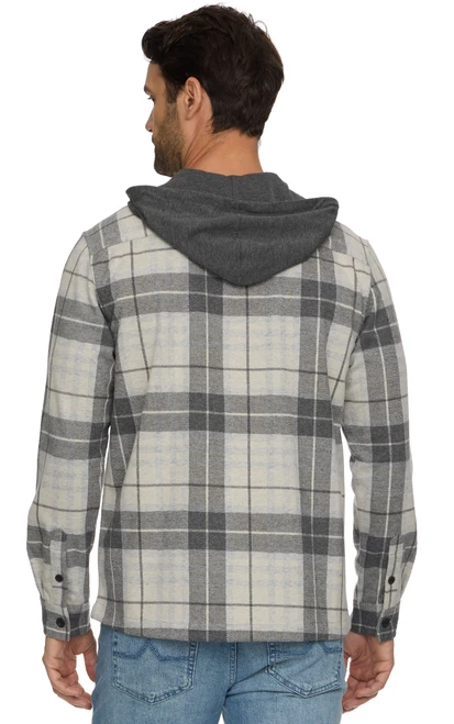 Ashford Hooded Plaid Top