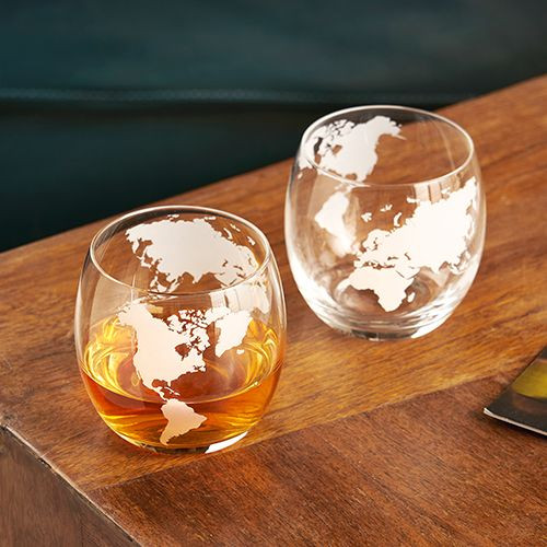 Globe Whiskey Glasses Set