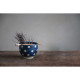 Stoneware Blue Bowl w/ Chopsticks Set