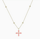 Enamel Cross Drop Necklace 