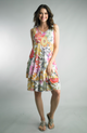 Bold Floral Cotton Gauze Dress