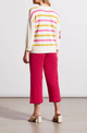 Jacquard Flower Stripe Sweater 