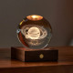 Amber Crystal Light with Solar System
