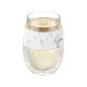 Wine Glass Freeze White Marble