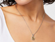Vintage Silver Pavia Coin & Frame Necklace