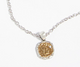 Vintage Silver Pavia Coin & Frame Necklace