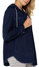 Indigo Rinse Hooded Shirt Jacket