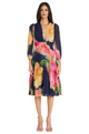 Floral Pleated Midi Dress Maggy London