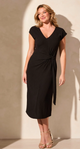 Black Tribal Crinkle Knit Dress
