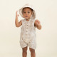 Organic Sleeveless Bubble Romper - Wild Tropics