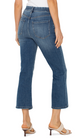 Gia Crop Flare Button Front Jean Back