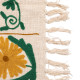 Embroidered Floral Throw with Tassels