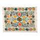 Embroidered Floral Throw with Tassels