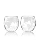 Globe Whiskey Glasses Set