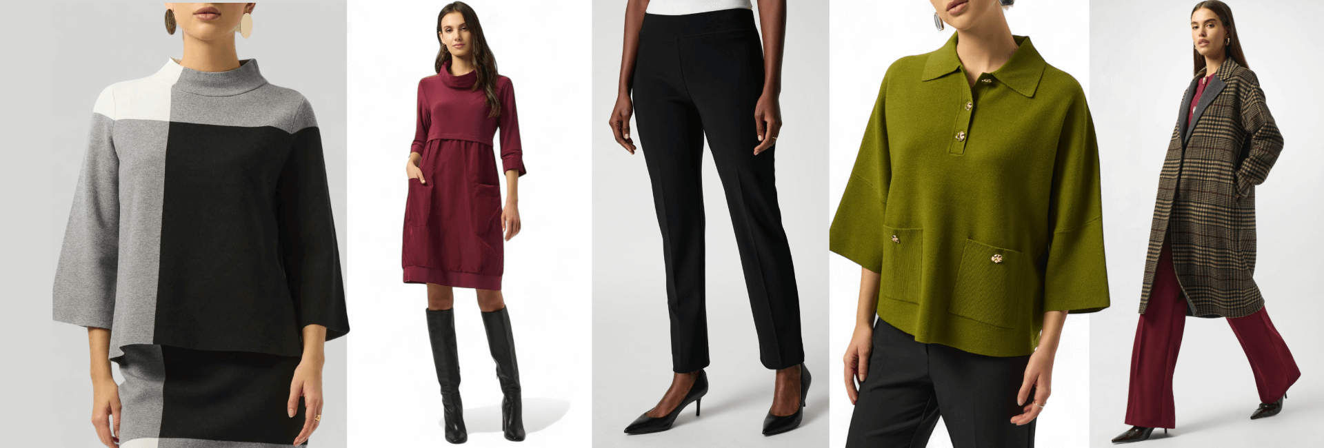 Collage of Joseph Ribkoff Items from Fall Collection