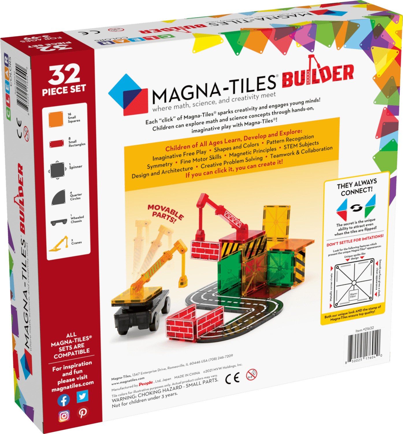 新品　マグナタイル MAGNA-TILES ビルダー 32ピース Magna-Tiles Builder Set 32 pc - GoodThings