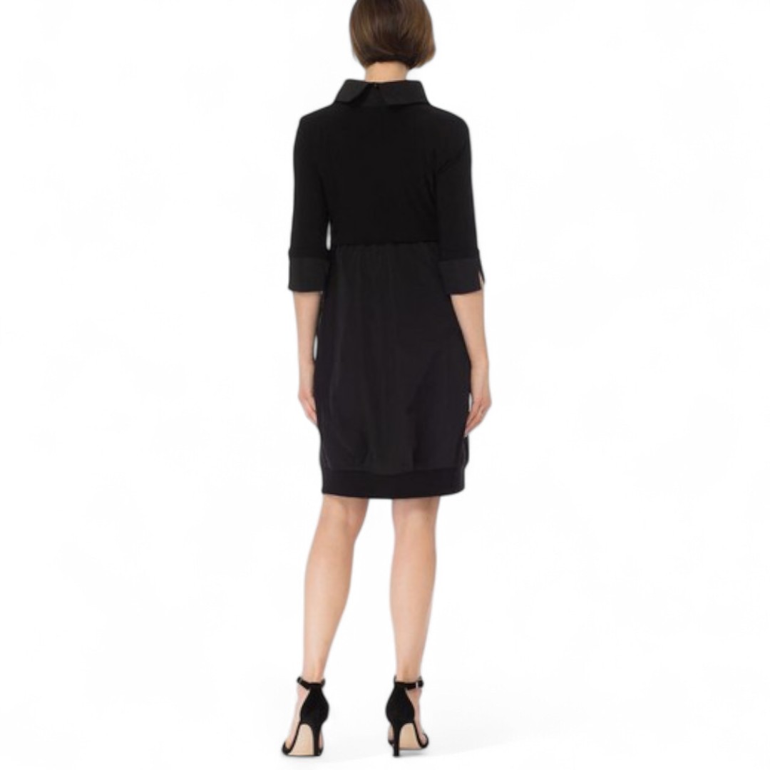 joseph ribkoff dress black Long Sleeve High Neck Dress