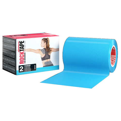 RockTape Mini Big Daddy Kinesiology Tape, 4" x 16.4' Roll, Medical, Electic Blue