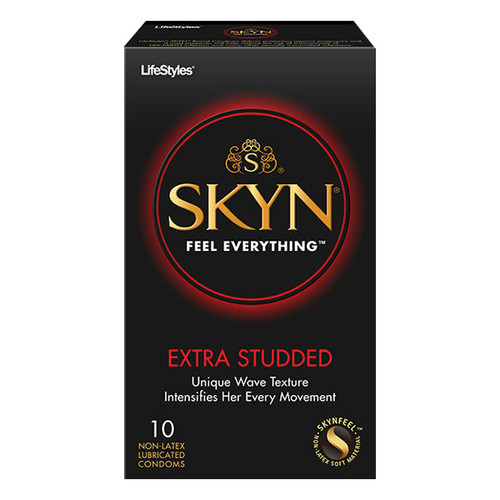 Lifestyles SKYN Extra Studded Polyisoprene Condoms, 22 Count (Package of 22)