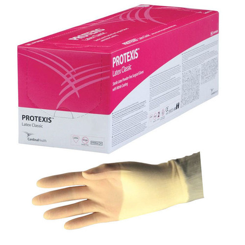 Protexis Latex Classic Surgical Gloves with Nitrile Coating, 9.8 mil, 6.5" (Box of 50)