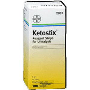 AMES Ketostix Reagent Test Strip (100 count) (Box of 100)